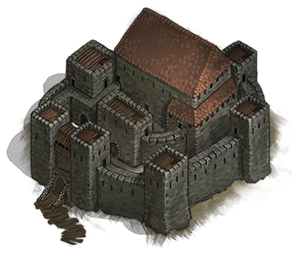 Illustration einer großen nördlichen Festung aus dem Spiel